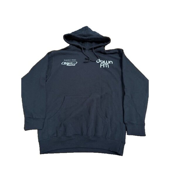 The Weeknd Dawn FM Live Broadcast Hoodie Adult Unisex Black Medium 2 Sided NWOT - Picture 1 of 9